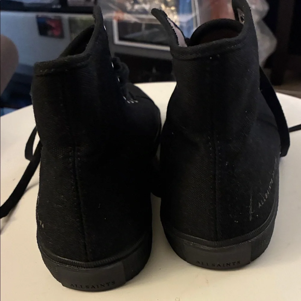 All Saints Black Canvas Men's Sneakers - Picture 5 of 6